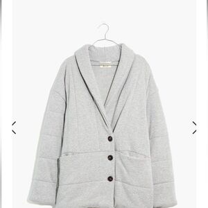 Madewell sweatshirt puffer coat, size Small